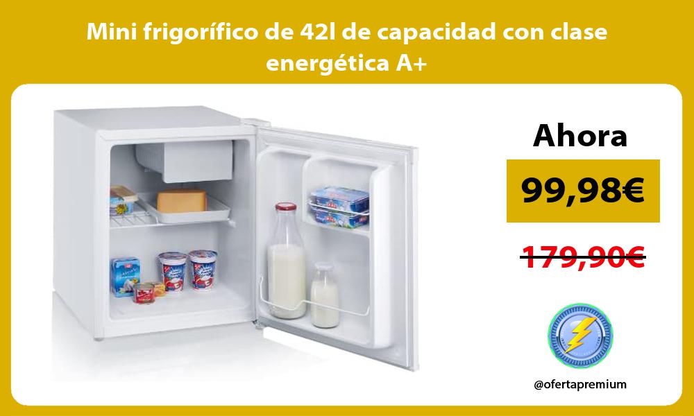 Mini frigorífico de 42l de capacidad con clase energética A