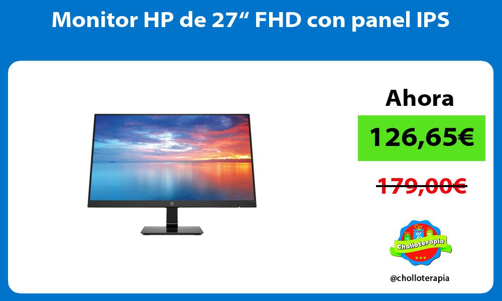 Monitor HP de 27“ FHD con panel IPS