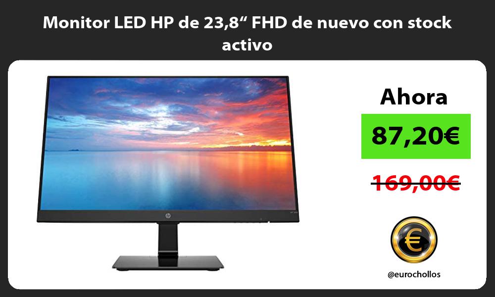 Monitor LED HP de 238“ FHD de nuevo con stock activo