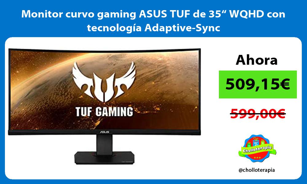 Monitor curvo gaming ASUS TUF de 35“ WQHD con tecnología Adaptive Sync