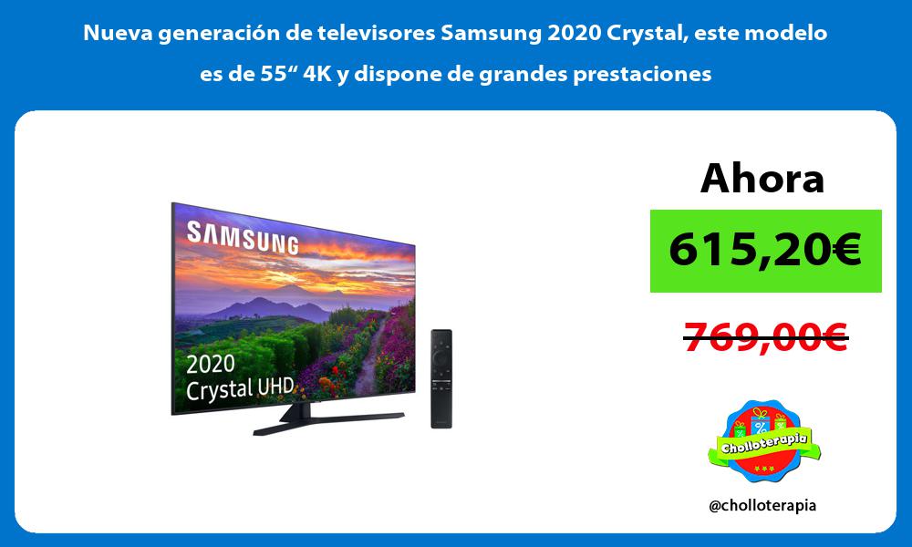 Nueva generación de televisores Samsung 2020 Crystal este modelo es de 55“ 4K y dispone de grandes prestaciones