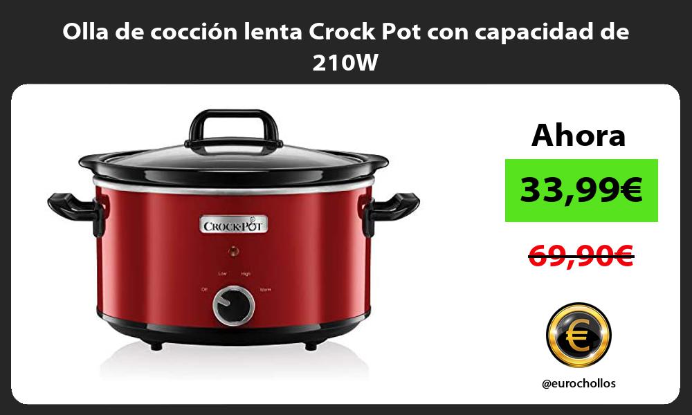 Olla de cocción lenta Crock Pot con capacidad de 210W