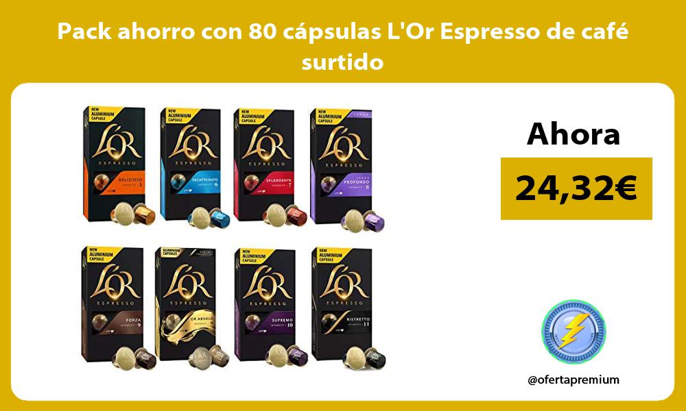 Pack ahorro con 80 cápsulas LOr Espresso de café surtido