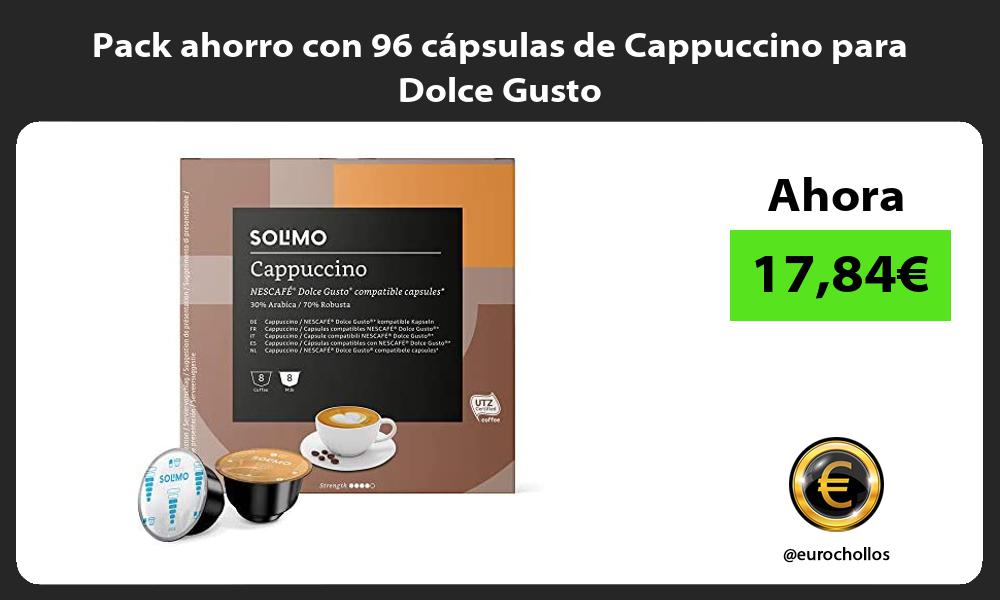 Pack ahorro con 96 cápsulas de Cappuccino para Dolce Gusto