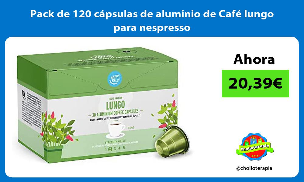 Pack de 120 cápsulas de aluminio de Café lungo para nespresso