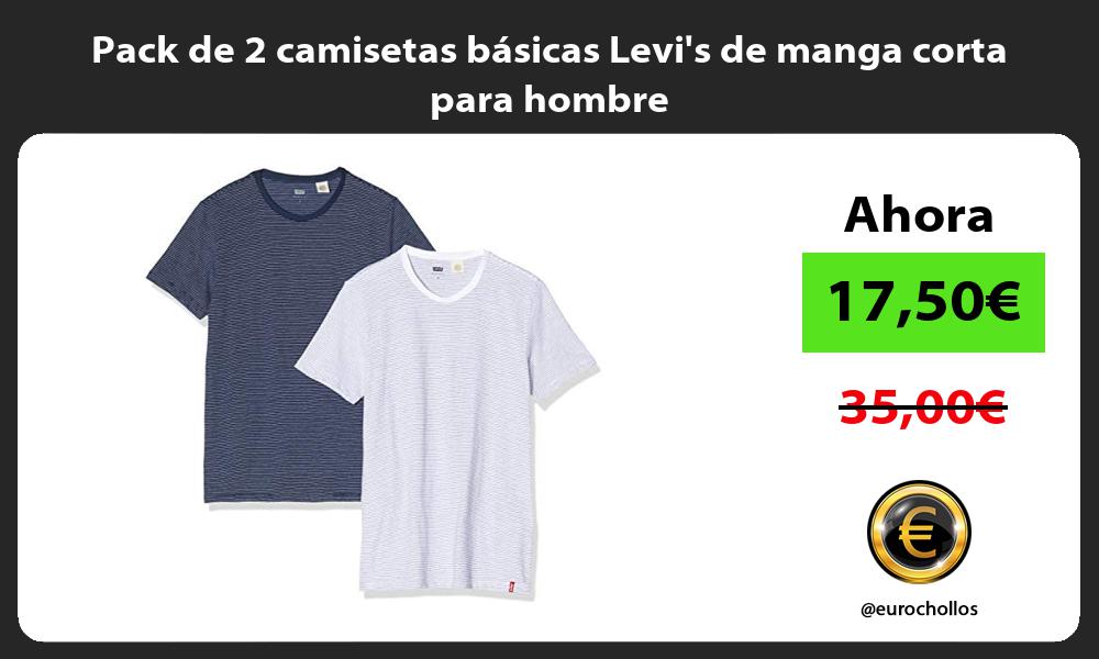 Pack de 2 camisetas básicas Levis de manga corta para hombre