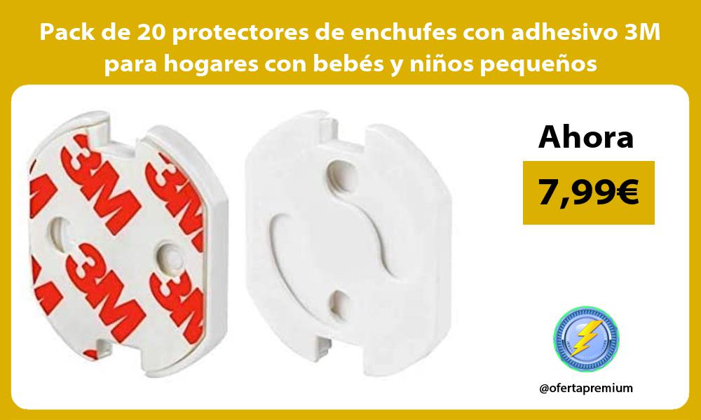 Pack de 20 protectores de enchufes con adhesivo 3M para hogares con bebés y niños pequeños