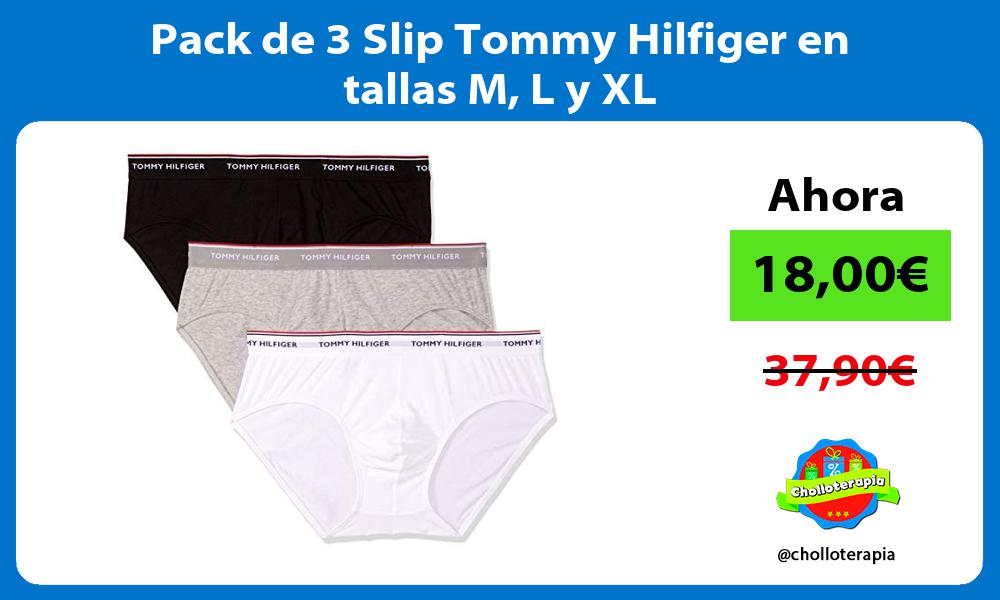 Pack de 3 Slip Tommy Hilfiger en tallas M L y XL