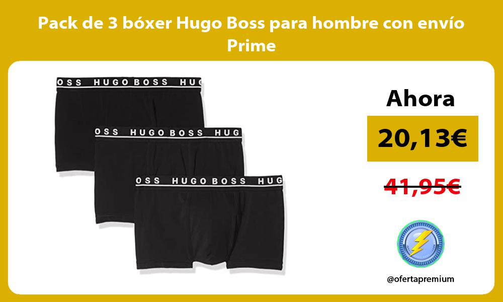 Pack de 3 bóxer Hugo Boss para hombre con envío Prime
