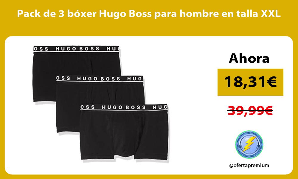 Pack de 3 bóxer Hugo Boss para hombre en talla XXL