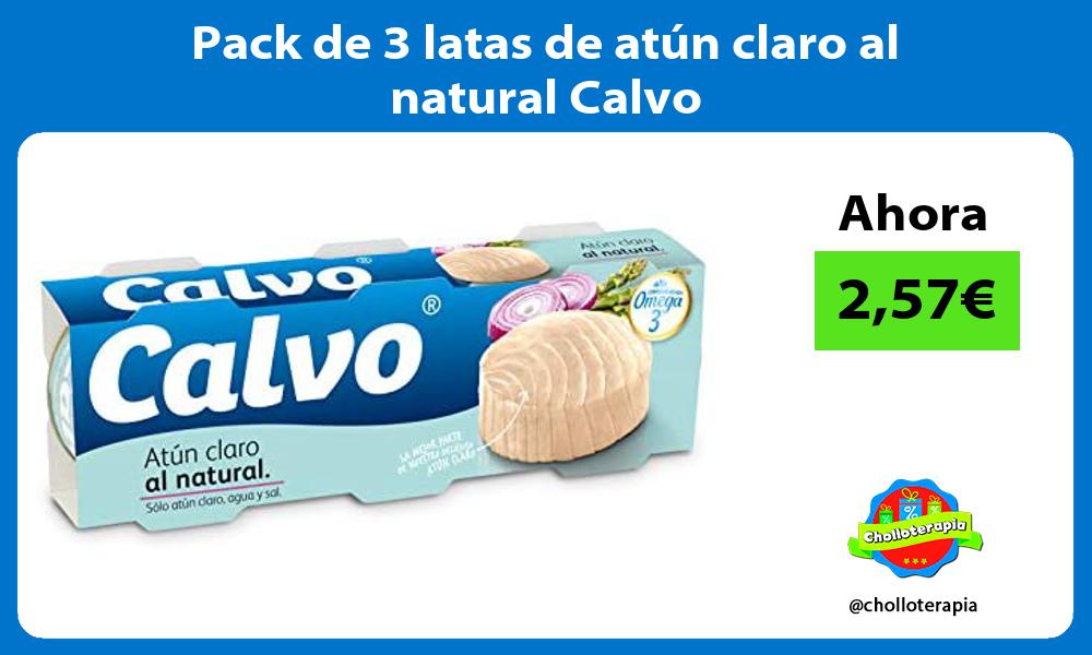 Pack de 3 latas de atún claro al natural Calvo