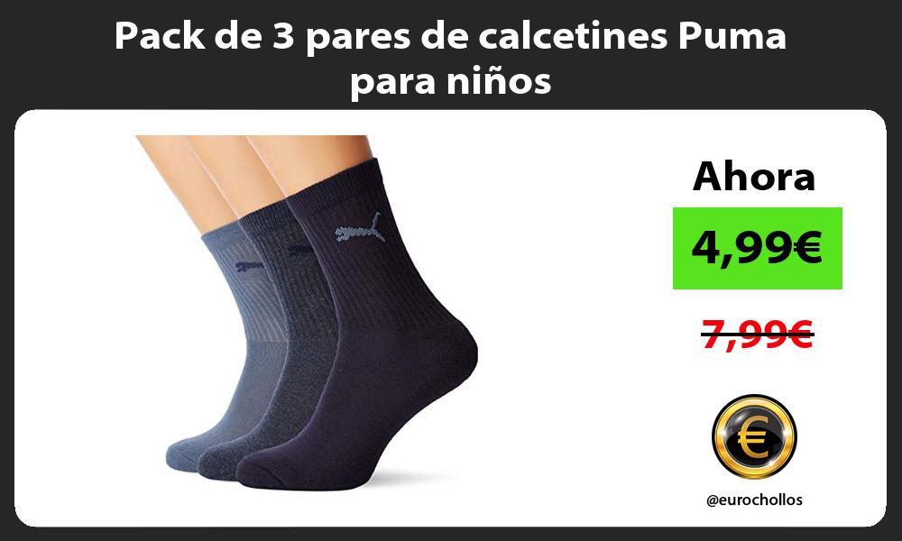 Pack de 3 pares de calcetines Puma para niños