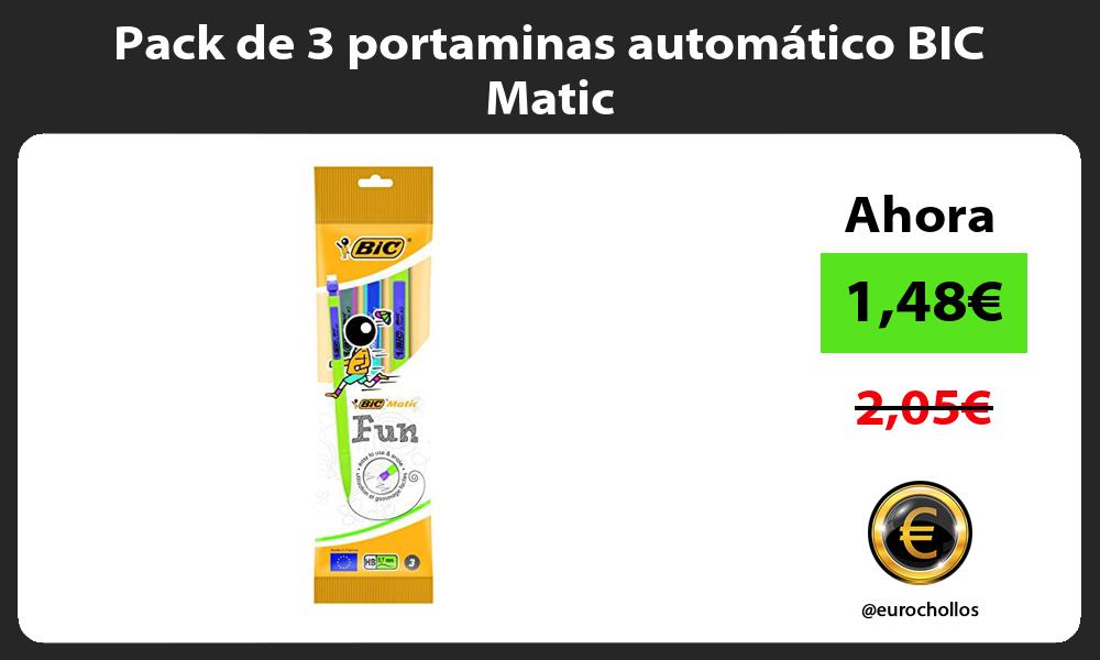 Pack de 3 portaminas automático BIC Matic