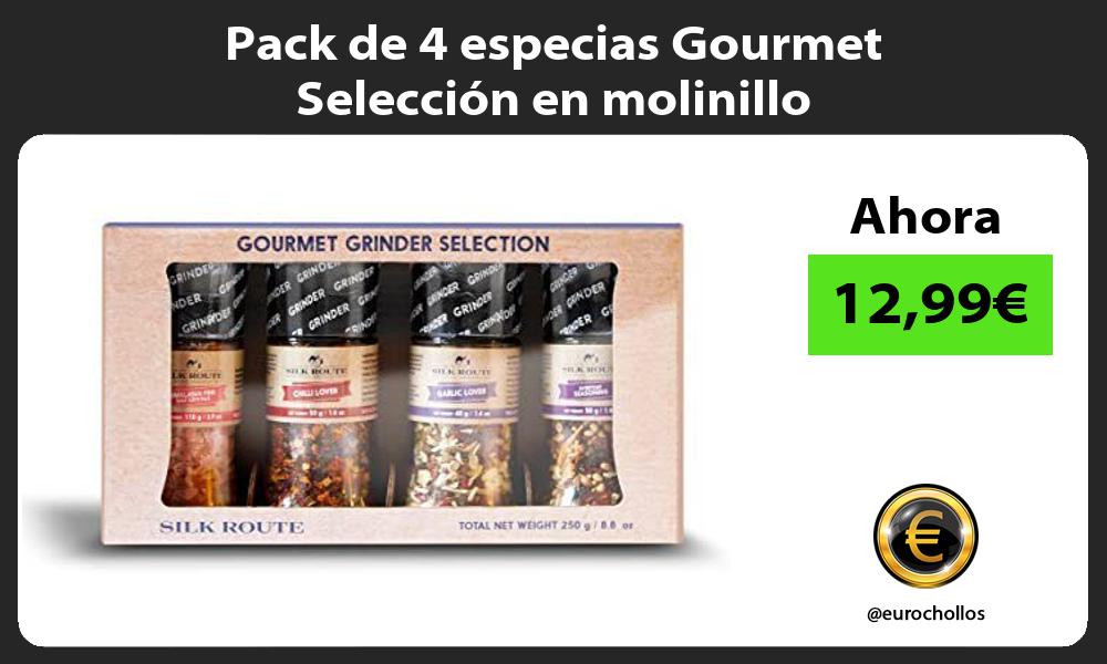 Pack de 4 especias Gourmet Selección en molinillo