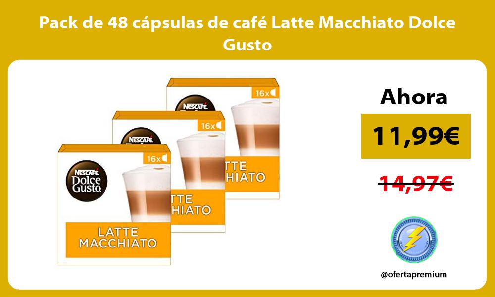 Pack de 48 cápsulas de café Latte Macchiato Dolce Gusto