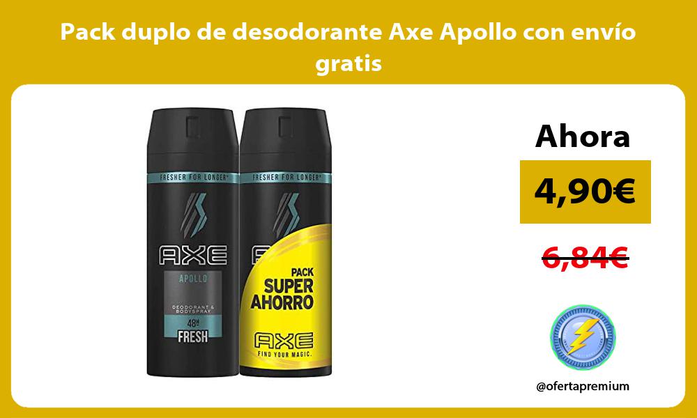 Pack duplo de desodorante Axe Apollo con envío gratis