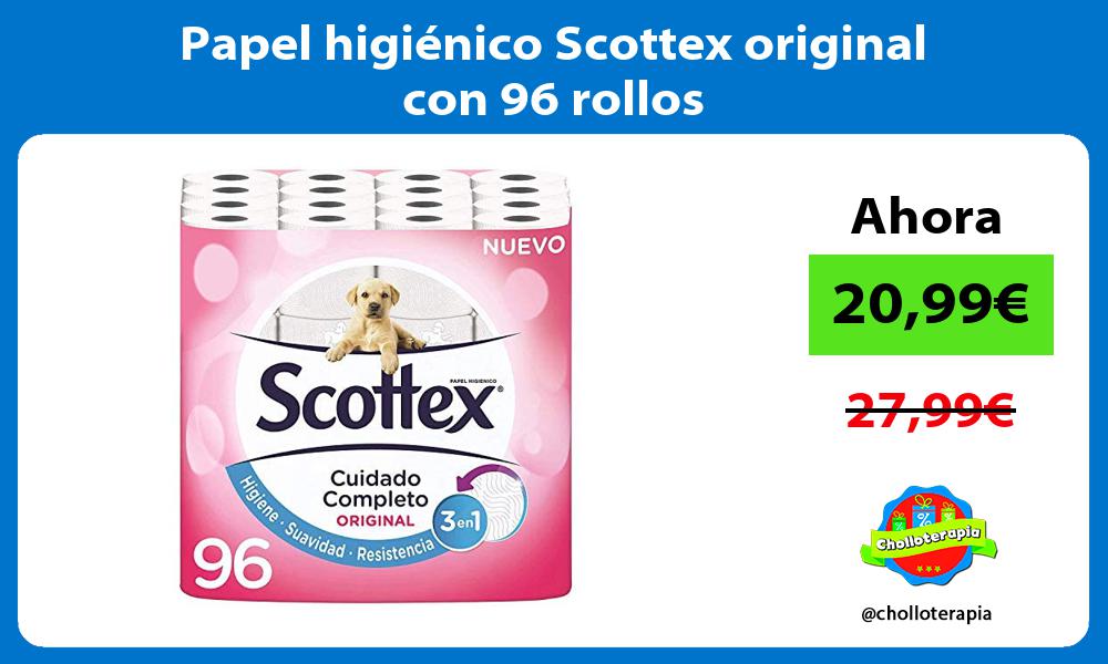 Papel higiénico Scottex original con 96 rollos
