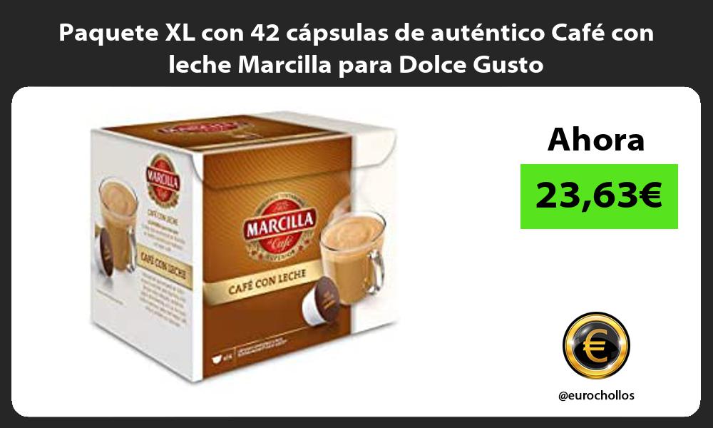Paquete XL con 42 cápsulas de auténtico Café con leche Marcilla para Dolce Gusto