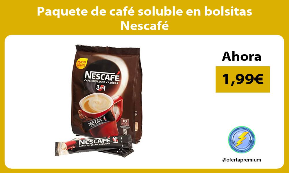 Paquete de café soluble en bolsitas Nescafé