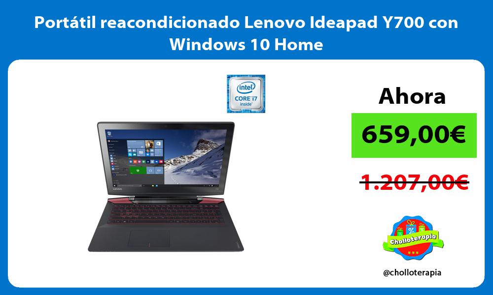 Portátil reacondicionado Lenovo Ideapad Y700 con Windows 10 Home