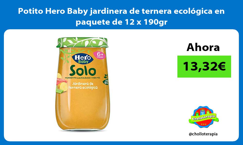 Potito Hero Baby jardinera de ternera ecológica en paquete de 12 x 190gr
