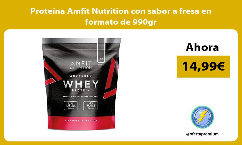 Proteína Amfit Nutrition con sabor a fresa en formato de 990gr