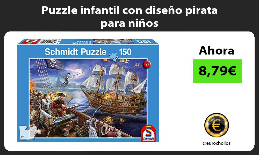 Puzzle infantil con diseño pirata para niños