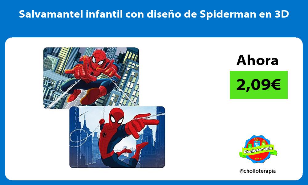 Salvamantel infantil con diseño de Spiderman en 3D