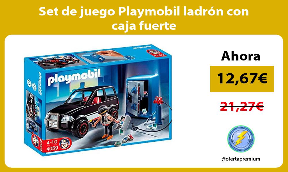 Set de juego Playmobil ladrón con caja fuerte