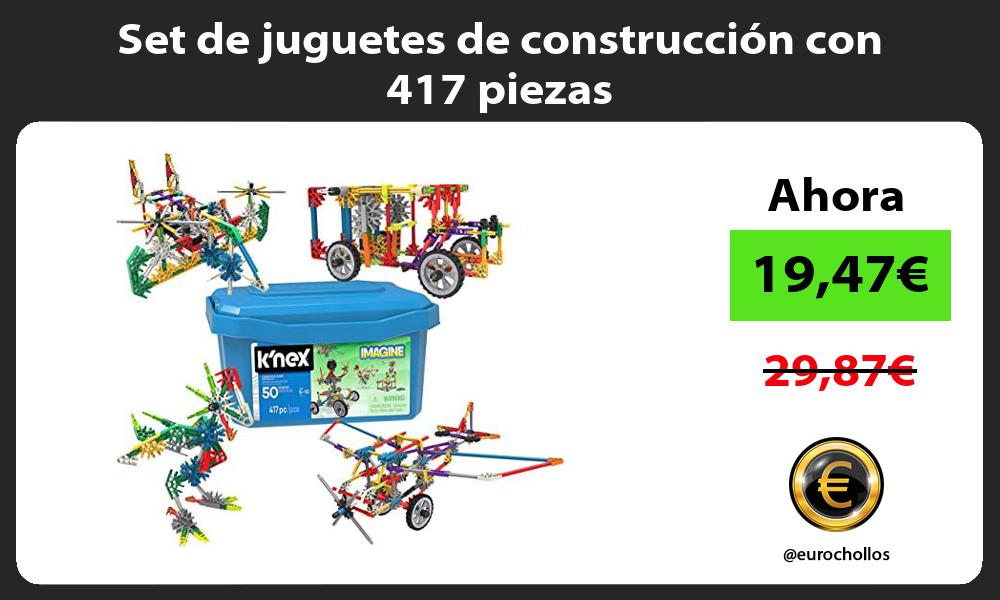Set de juguetes de construcción con 417 piezas