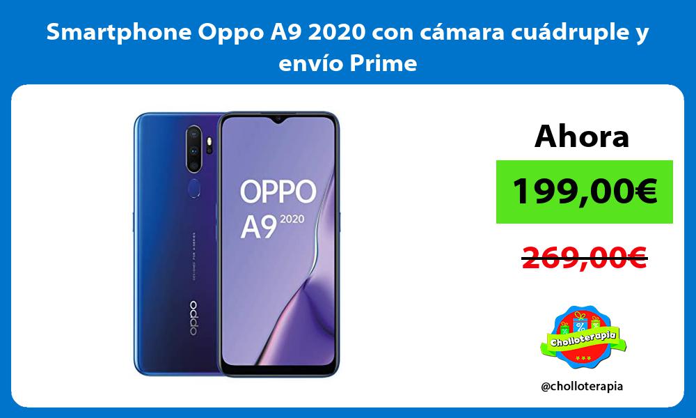 Smartphone Oppo A9 2020 con cámara cuádruple y envío Prime