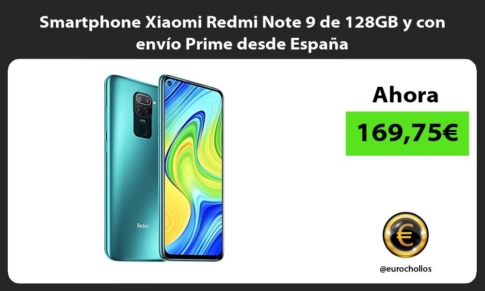 Smartphone Xiaomi Redmi Note 9 de 128GB y con envío Prime desde España