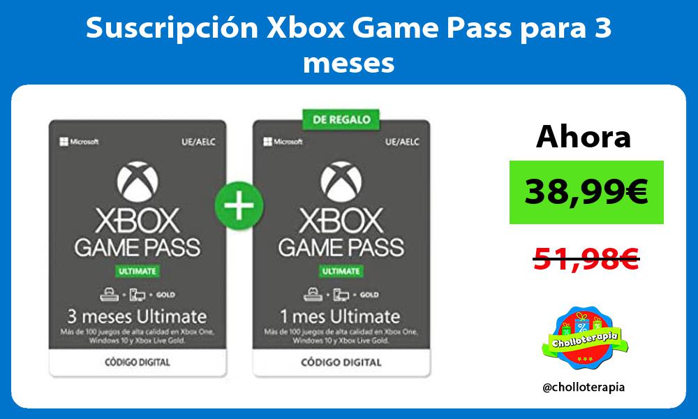 Suscripción Xbox Game Pass para 3 meses