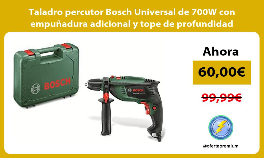 Taladro percutor Bosch Universal de 700W con empuñadura adicional y tope de profundidad