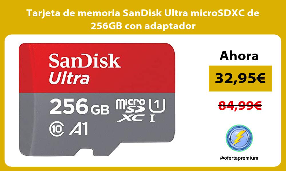 Tarjeta de memoria SanDisk Ultra microSDXC de 256GB con adaptador