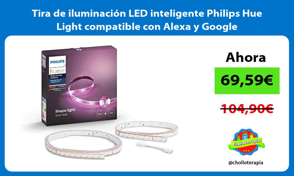 Tira de iluminación LED inteligente Philips Hue Light compatible con Alexa y Google