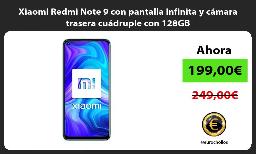Xiaomi Redmi Note 9 con pantalla Infinita y cámara trasera cuádruple con 128GB