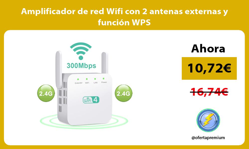 Amplificador de red Wifi con 2 antenas externas y función WPS