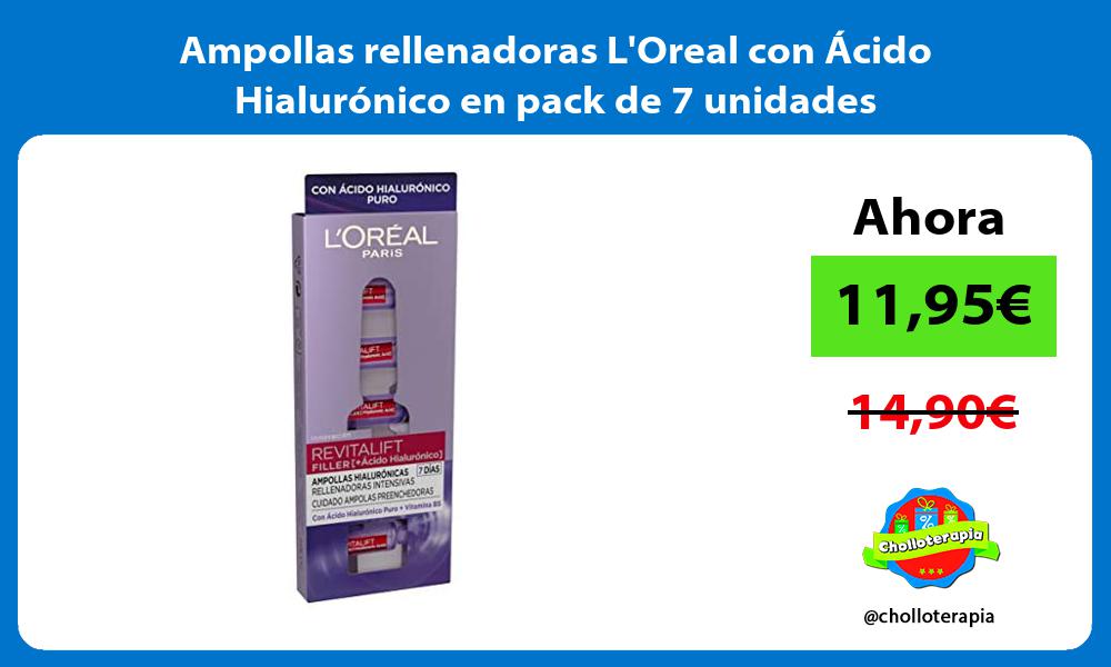 Ampollas rellenadoras LOreal con Ácido Hialurónico en pack de 7 unidades