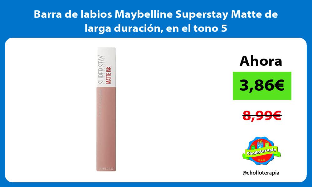 Barra de labios Maybelline Superstay Matte de larga duración en el tono 5
