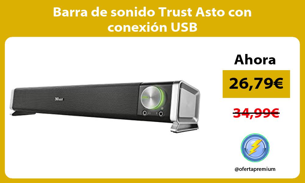 Barra de sonido Trust Asto con conexión USB