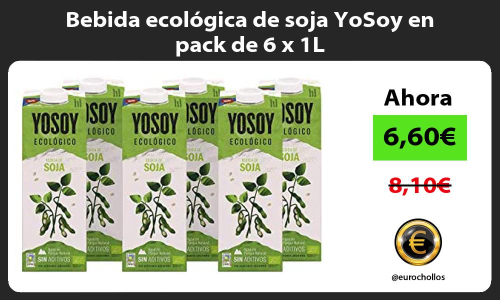 Bebida ecológica de soja YoSoy en pack de 6 x 1L