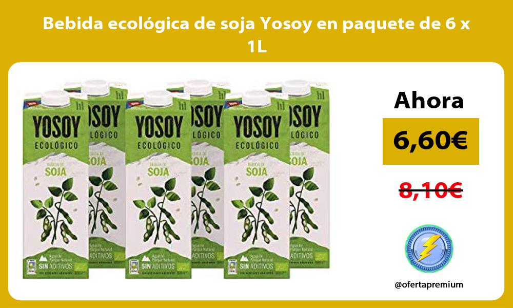 Bebida ecológica de soja Yosoy en paquete de 6 x 1L