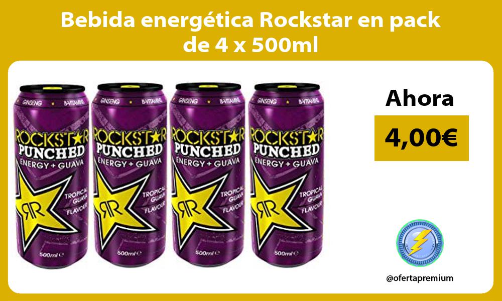 Bebida energética Rockstar en pack de 4 x 500ml