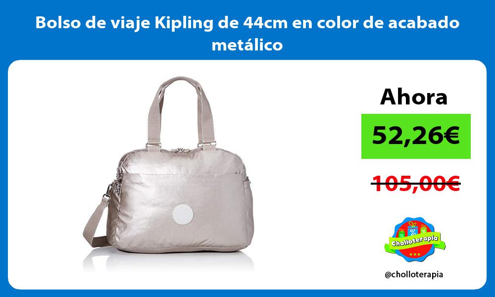 Bolso de viaje Kipling de 44cm en color de acabado metálico