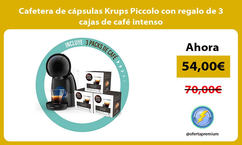 Cafetera de cápsulas Krups Piccolo con regalo de 3 cajas de café intenso