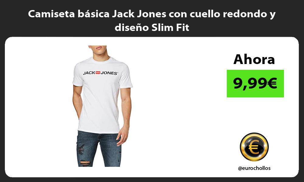Camiseta básica Jack Jones con cuello redondo y diseño Slim Fit