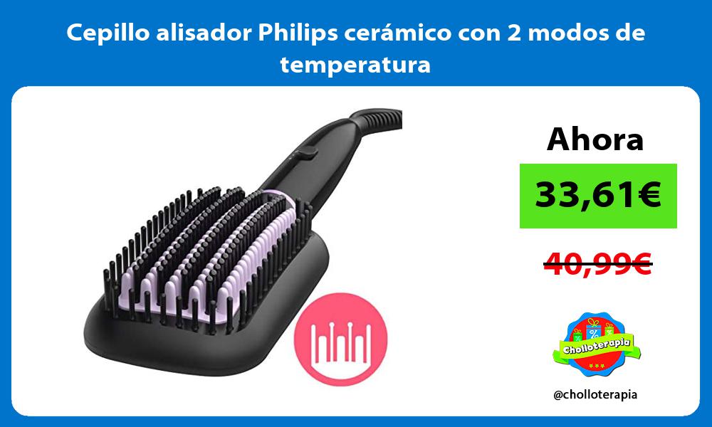 Cepillo alisador Philips cerámico con 2 modos de temperatura