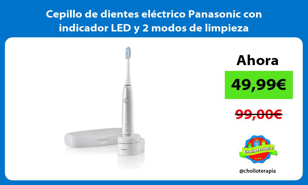 Cepillo de dientes eléctrico Panasonic con indicador LED y 2 modos de limpieza