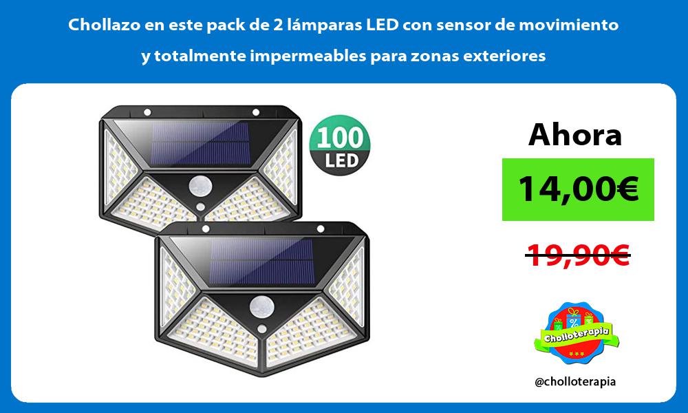 Chollazo en este pack de 2 lámparas LED con sensor de movimiento y totalmente impermeables para zonas exteriores